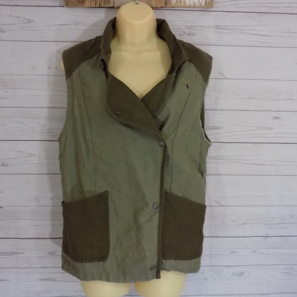 Wilfred Free Aritzia LINN Cargo Army Vest  Sz S - Picture 4 of 8